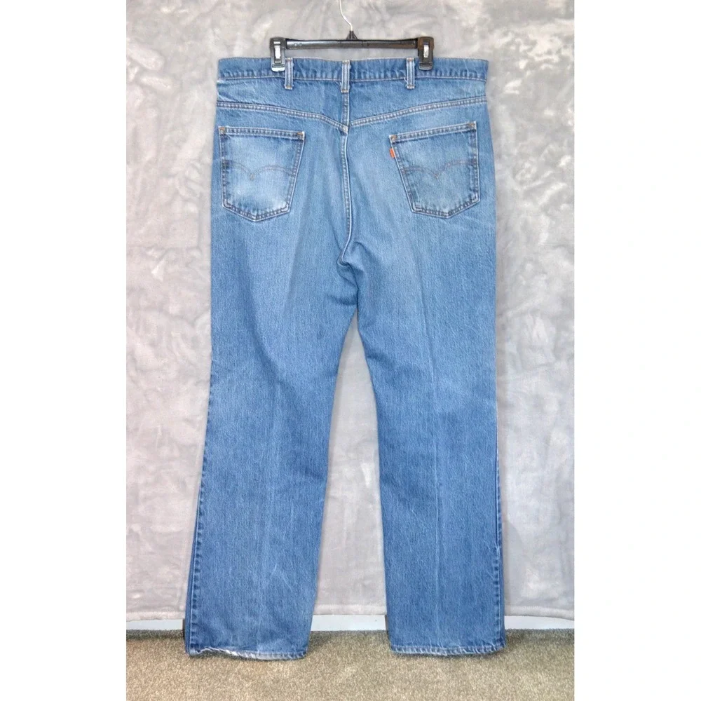 Vintage 1981 Levi's Orange Tab 517 USA Made Bootcut Jeans Distressed Fade 42x34 - Picture 3 of 16